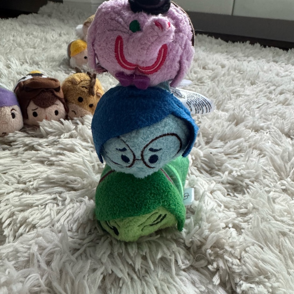 Disney Tsum Tsum Stackable Plush Set - Disgust, Sadness, and Bing Bong